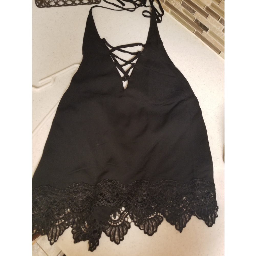 Black Halter Top